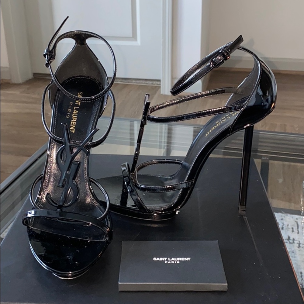 Saint Laurent Cassandra Platform YSL Heel